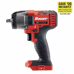 BAUER 20V Cordless 3/8 in. Compact Impact Wrench - Tool Only