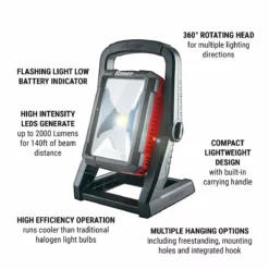 BAUER 20V Cordless 2000 Lumen Dual Power Work Light – Tool Only 16 BAUER 20V Cordless 2000 Lumen Dual Power Work Light – Tool Only -Bauer Popular Store 56527 W2