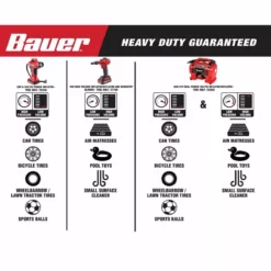BAUER 20V Cordless 0-160 PSI Inflator - Tool Only 16 BAUER 20V Cordless 0-160 PSI Inflator - Tool Only -Bauer Popular Store 56546 W2SS