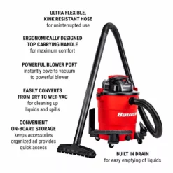 BAUER 14 Gallon Wet/Dry Vacuum 17 BAUER 14 Gallon Wet/Dry Vacuum -Bauer Popular Store 56579 W2
