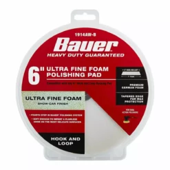 BAUER 6 in. Ultra-Fine Foam Polishing Pad - White -Bauer Popular Store 56664 W5