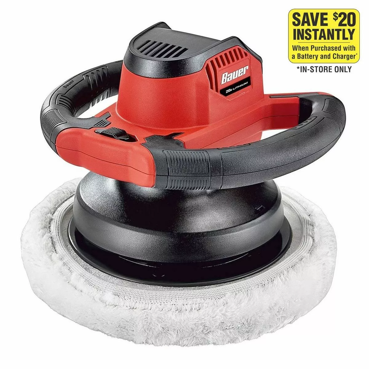 BAUER 20V Cordless 10 In. Buffer – Tool Only 2 BAUER 20V Cordless 10 In. Buffer – Tool Only - Image 2