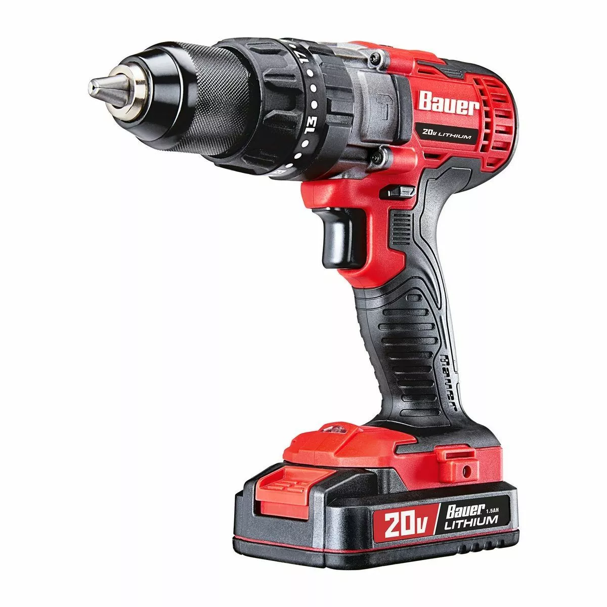 BAUER 20V Cordless 1/2 in. Variable Speed Hammer Drill/Driver - Tool Only 6 BAUER 20V Cordless 1/2 in. Variable Speed Hammer Drill/Driver - Tool Only - Image 6