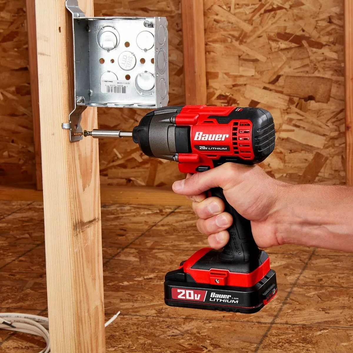 BAUER 20V Cordless 1/4 in. Hex Compact Impact Driver - Tool Only 7 BAUER 20V Cordless 1/4 in. Hex Compact Impact Driver - Tool Only - Image 7