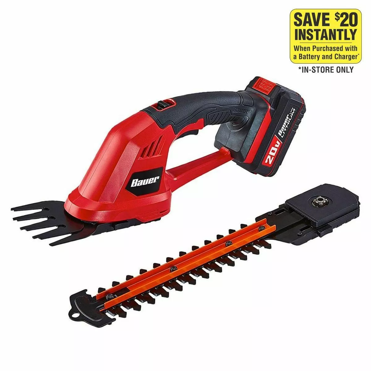 BAUER 20V Cordless Shear Shrubber – Tool Only 3 BAUER 20V Cordless Shear Shrubber – Tool Only - Image 3