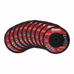 BAUER 4-1/2 in. x 1/16 in. x 7/8 in. Type 27/42 Metal Cut-off Wheel, 10 Pk.