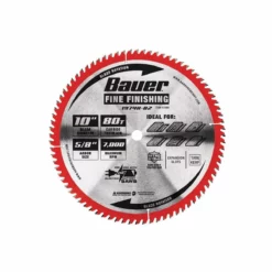 BAUER 10 in., 80T Fine Finishing Circular Saw Blade
