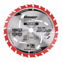 BAUER 7-1/4 in., 24T Framing Circular Saw Blade, 3 Pk.