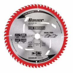 BAUER 7-1/4 in., 60T Fine Finishing Circular Saw Blade