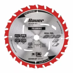 BAUER 7-1/4 in. 24T Framing Circular Saw Blade