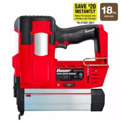 BAUER 20V Cordless 18 Gauge Brad Nailer - Tool Only -Bauer Popular Store 57180 W21
