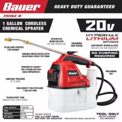 BAUER 20V Lithium-Ion Cordless 1 Gallon Chemical Sprayer - Tool Only 23 BAUER 20V Lithium-Ion Cordless 1 Gallon Chemical Sprayer - Tool Only -Bauer Popular Store 57230 W2SS