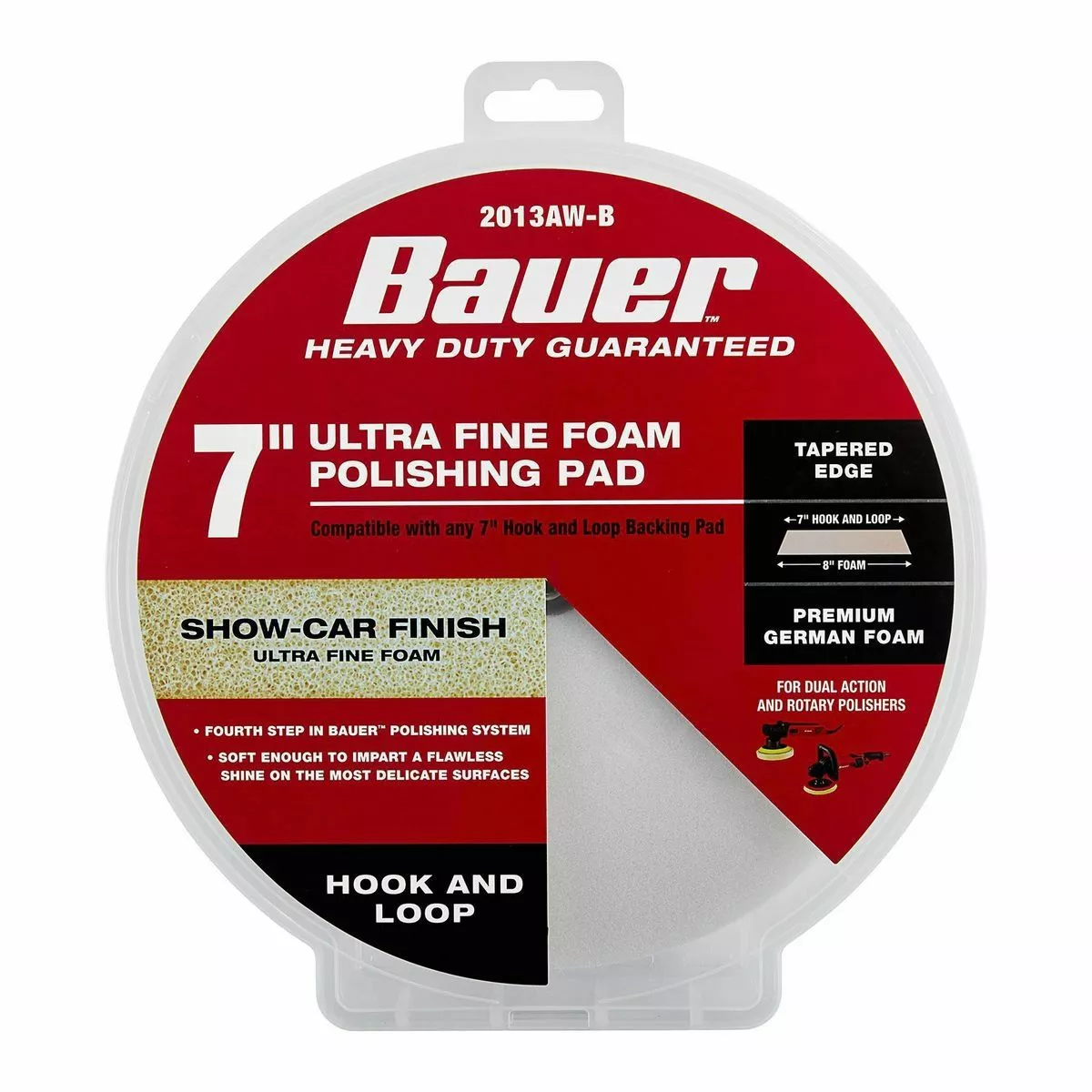 BAUER 7 in. Ultra-Fine Foam Polishing Pad - White 4 BAUER 7 in. Ultra-Fine Foam Polishing Pad - White - Image 4