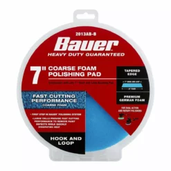 BAUER 7 in. Coarse Foam Polishing Pad - Blue -Bauer Popular Store 57346 W5
