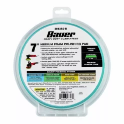 BAUER 7 in. Medium Foam Polishing Pad - Green -Bauer Popular Store 57347 W6