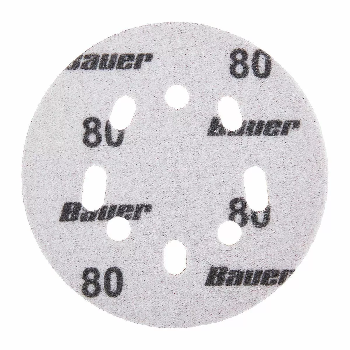 BAUER 5 in. 80 Grit Hook and Loop Universal Pattern Sanding Discs, 5 Pk. 3 BAUER 5 in. 80 Grit Hook and Loop Universal Pattern Sanding Discs, 5 Pk. - Image 3