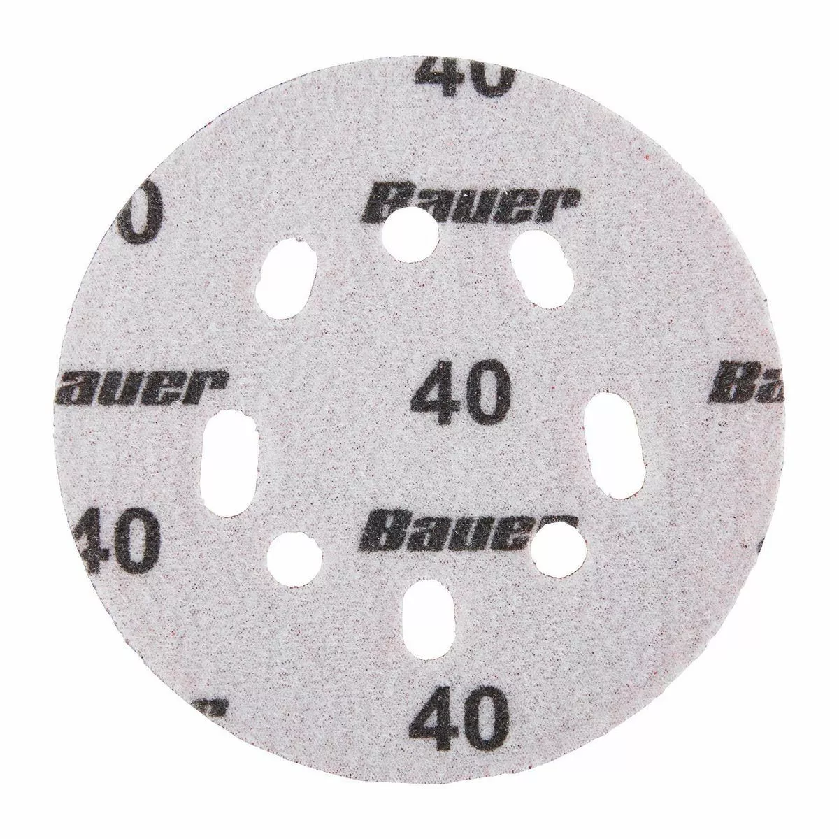 BAUER 5 in. 40 Grit Hook and Loop Universal Pattern Sanding Discs, 5 Pk. 3 BAUER 5 in. 40 Grit Hook and Loop Universal Pattern Sanding Discs, 5 Pk. - Image 3