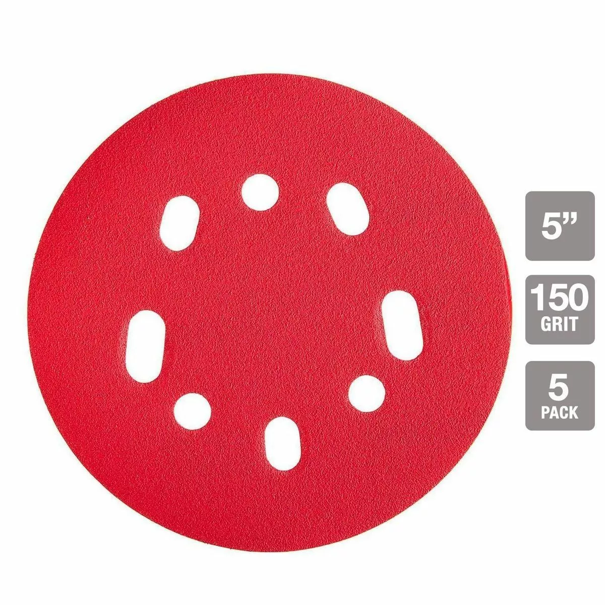 BAUER 5 in. 150 Grit Hook and Loop Universal Pattern Sanding Discs, 5 Pk. 2 BAUER 5 in. 150 Grit Hook and Loop Universal Pattern Sanding Discs, 5 Pk. - Image 2