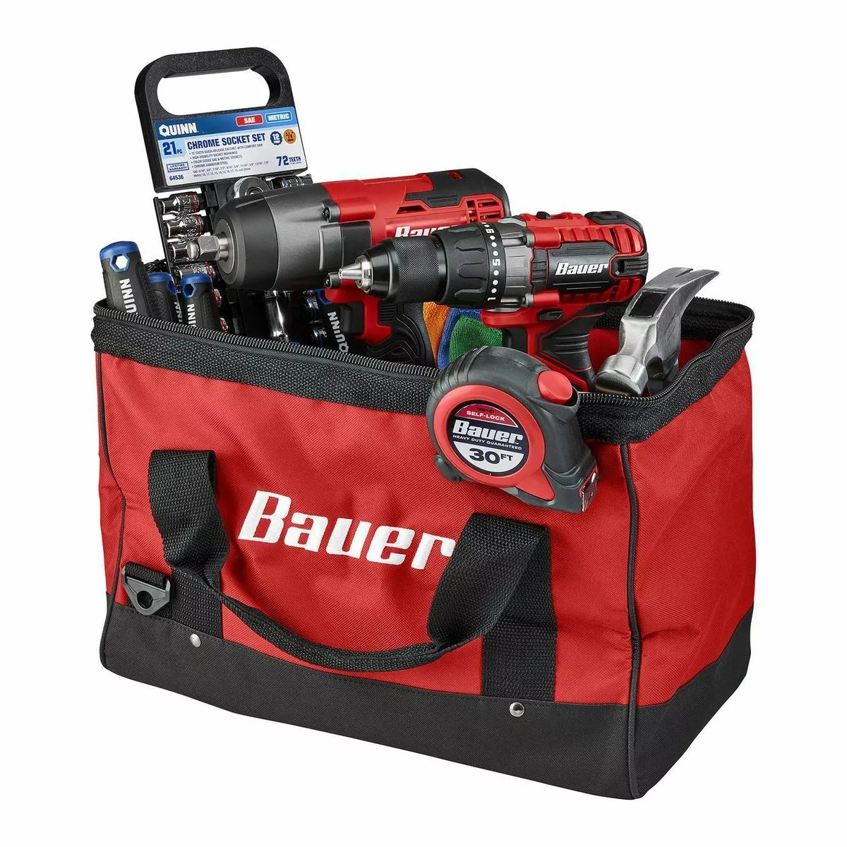 BAUER 16 in. Tool Bag with 6 Pockets 4 BAUER 16 in. Tool Bag with 6 Pockets - Image 4
