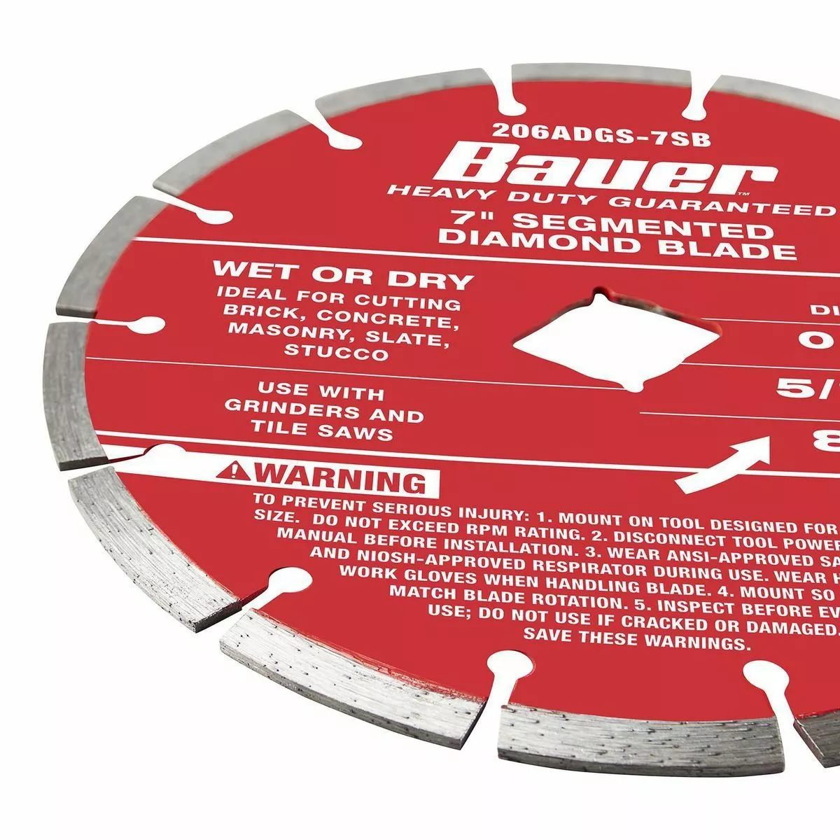 BAUER 7 in. All-Cut Combo Diamond Blade 3 BAUER 7 in. All-Cut Combo Diamond Blade - Image 3