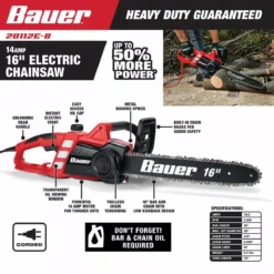 BAUER Corded 16 in. Electric Chainsaw -Bauer Popular Store 57622 W2SS