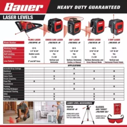 BAUER Laser Level Tripod -Bauer Popular Store 57710 W2SS