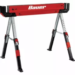 BAUER 32 in. Steel Adjustable Sawhorse, 1300 lb. Capacity