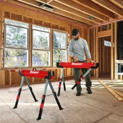 BAUER 32 in. Steel Adjustable Sawhorse, 1300 lb. Capacity 14 BAUER 32 in. Steel Adjustable Sawhorse, 1300 lb. Capacity -Bauer Popular Store 57807 W7