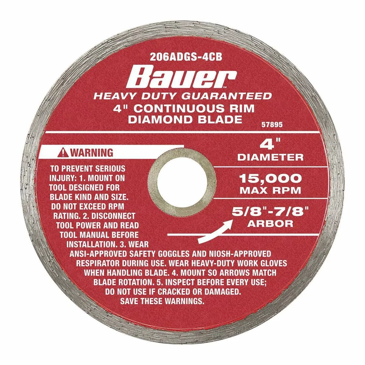 BAUER 4 in. Assorted Diamond Blades, 3 Pc. 3 BAUER 4 in. Assorted Diamond Blades, 3 Pc. - Image 3