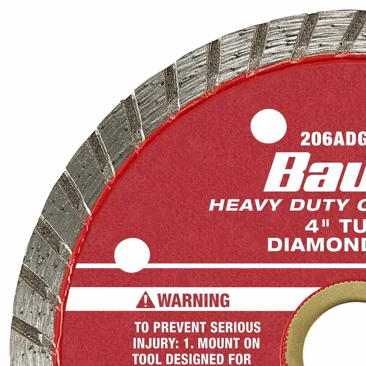 BAUER 4 in. Turbo Rim Wet or Dry Cut Diamond Saw Blade 3 BAUER 4 in. Turbo Rim Wet or Dry Cut Diamond Saw Blade - Image 3