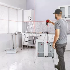 BAUER 50 ft. Self-Leveling 360° Horizontal Cross Line Laser Level -Bauer Popular Store 57933 W7