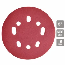 BAUER 5 in. 600 Grit Hook and Loop Universal Pattern Sanding Discs, 15 Pk. 6 BAUER 5 in. 600 Grit Hook and Loop Universal Pattern Sanding Discs, 15 Pk. -Bauer Popular Store 58284 W21