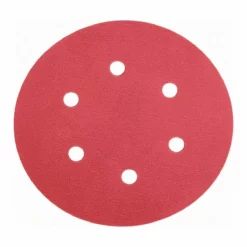 BAUER 6 in. 600 Grit Hook and Loop 6-Hole Pattern Sanding Discs 5 Pk.