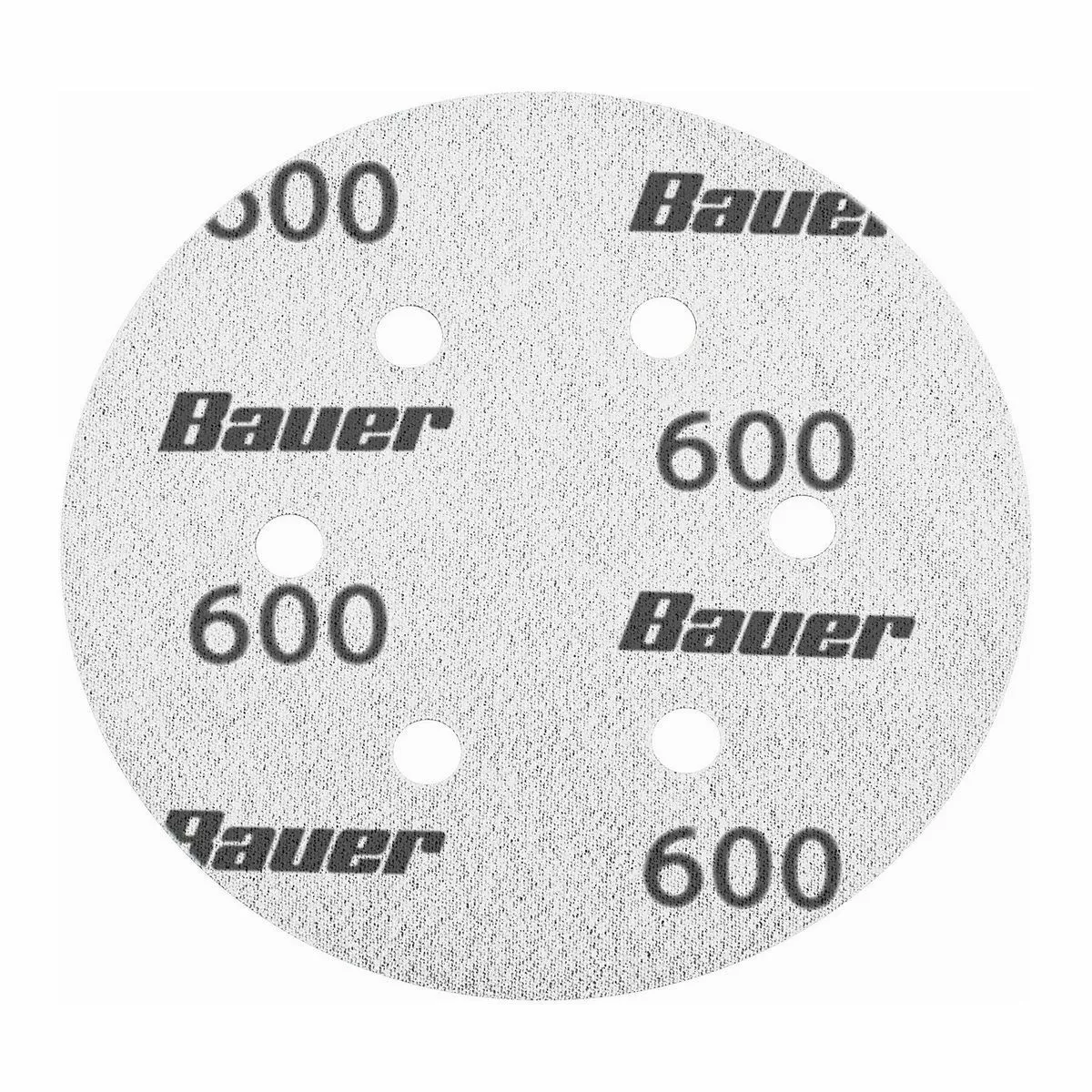 BAUER 6 in. 600 Grit Hook and Loop 6-Hole Pattern Sanding Discs 5 Pk. 4 BAUER 6 in. 600 Grit Hook and Loop 6-Hole Pattern Sanding Discs 5 Pk. - Image 4