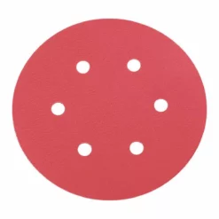 BAUER 6 in. 800 Grit Hook and Loop 6-Hole Pattern Sanding Discs 5 Pk.