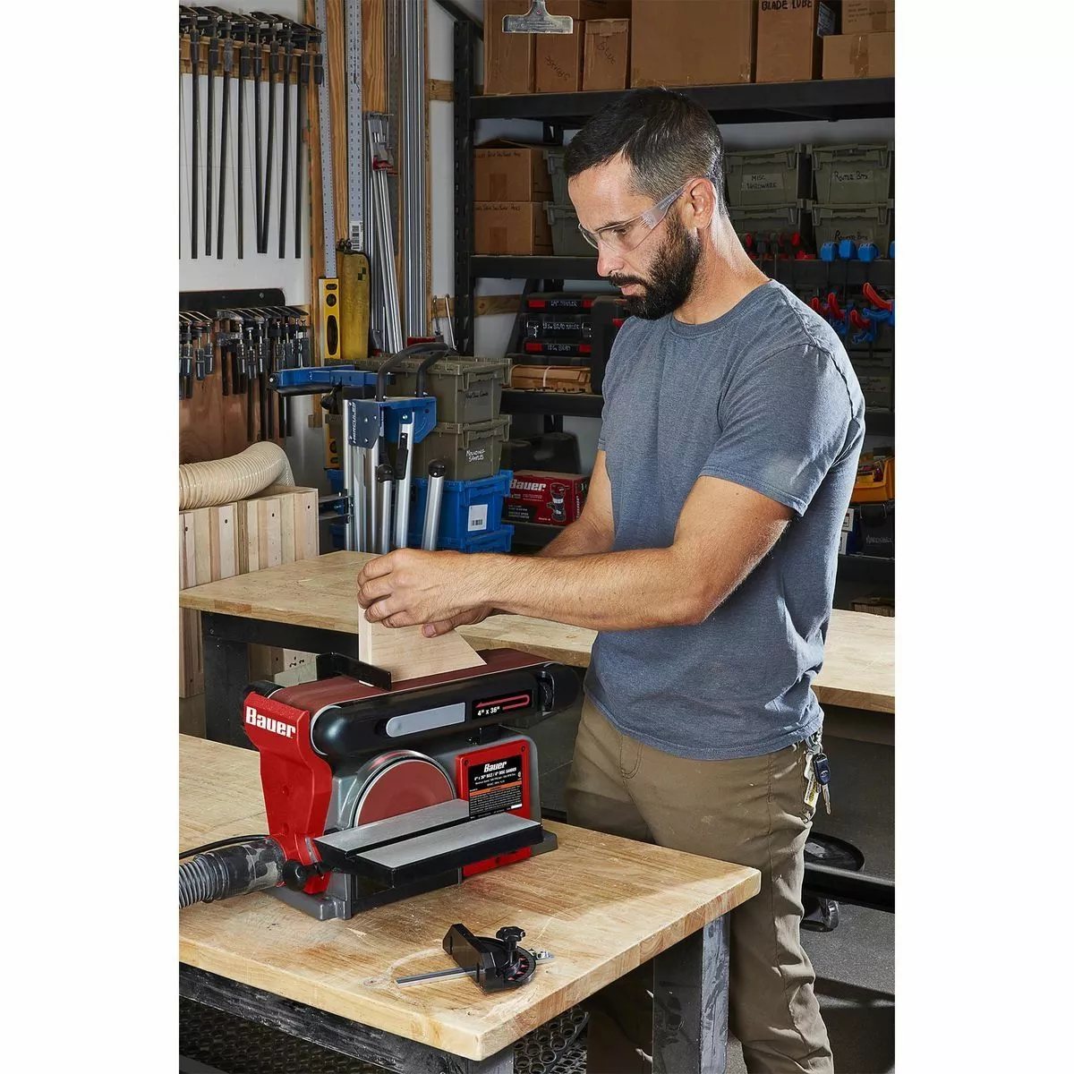 BAUER 4 in. x 36 in. Belt and 6 in. Disc Sander 10 BAUER 4 in. x 36 in. Belt and 6 in. Disc Sander - Image 10