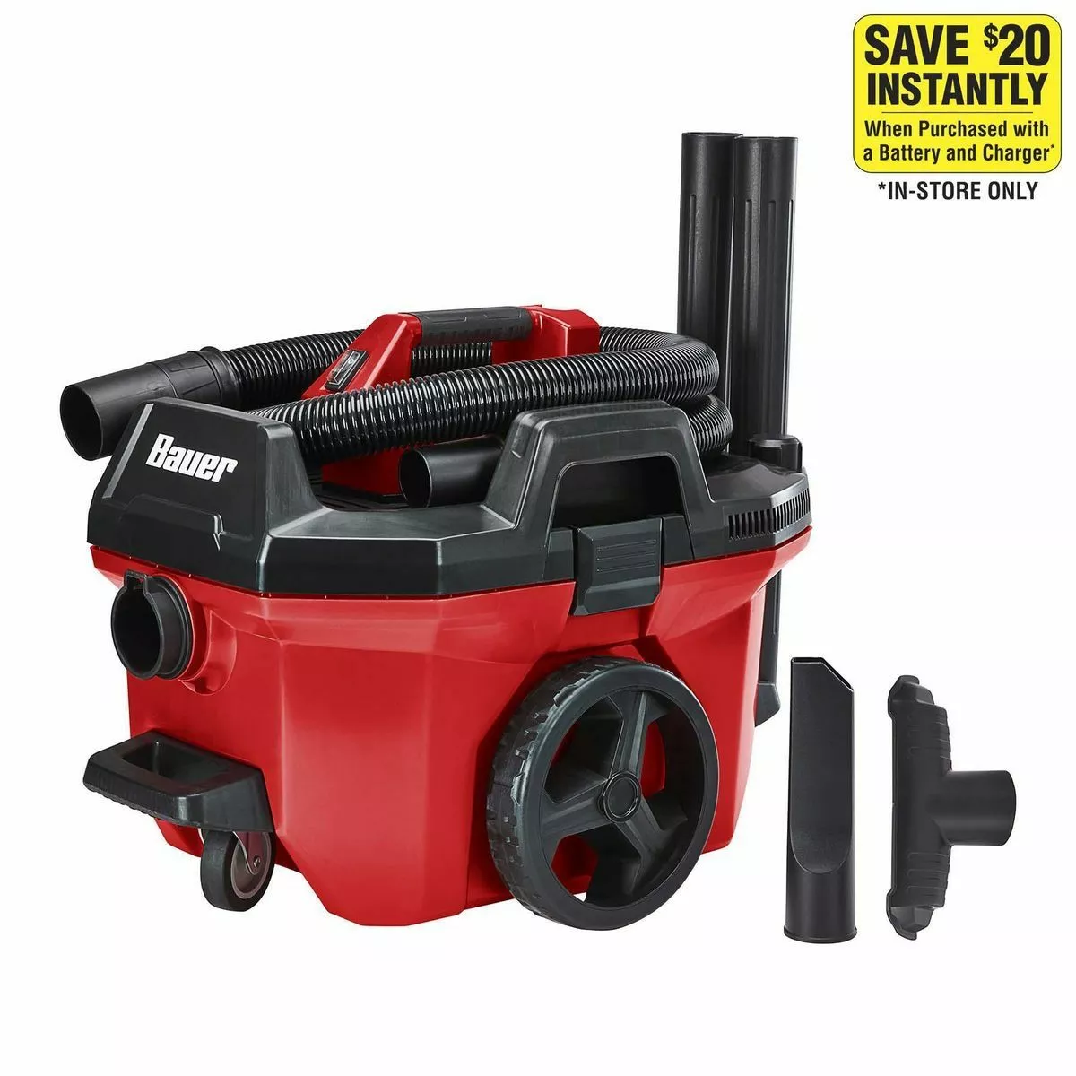 BAUER 20v Cordless 7 Gallon Wet/Dry Vacuum – Tool Only 3 BAUER 20v Cordless 7 Gallon Wet/Dry Vacuum – Tool Only - Image 3