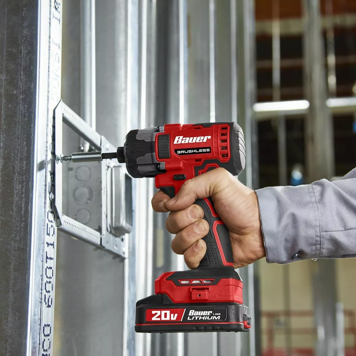 BAUER 20V Brushless Cordless 1/4 in. 3 Speed Hex Impact Driver - Tool Only 12 BAUER 20V Brushless Cordless 1/4 in. 3 Speed Hex Impact Driver - Tool Only - Image 12