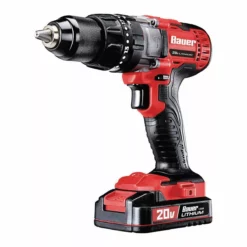 BAUER 20V Cordless 1/2 in. Variable Speed Hammer Drill/Driver Kit