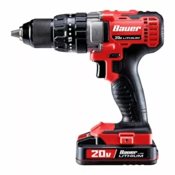 BAUER 20V Cordless 1/2 in. Variable Speed Hammer Drill/Driver Kit -Bauer Popular Store 63527 W4