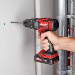 BAUER 20V Cordless 1/2 in. Variable Speed Hammer Drill/Driver Kit -Bauer Popular Store 63527 W6