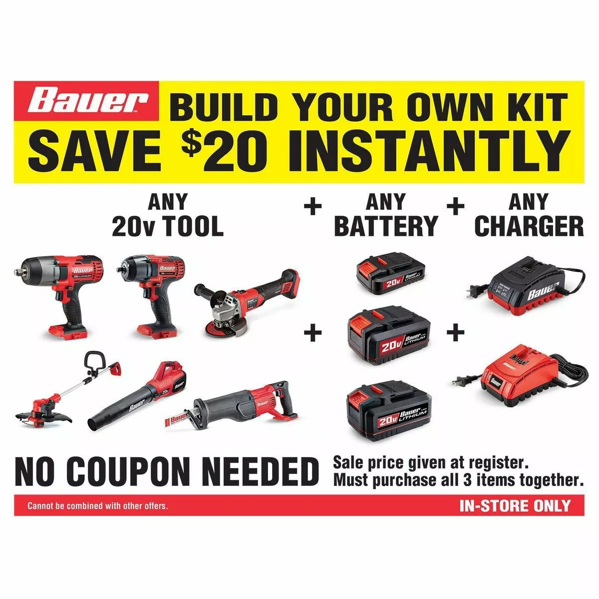 BAUER 20V Cordless 4-1/2 in. Slide Switch Angle Grinder - Tool Only 5 BAUER 20V Cordless 4-1/2 in. Slide Switch Angle Grinder - Tool Only - Image 5