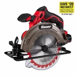 BAUER 20V Cordless 6-1/2 in. Circular Saw - Tool Only 11 BAUER 20V Cordless 6-1/2 in. Circular Saw - Tool Only -Bauer Popular Store 63634 W21 1
