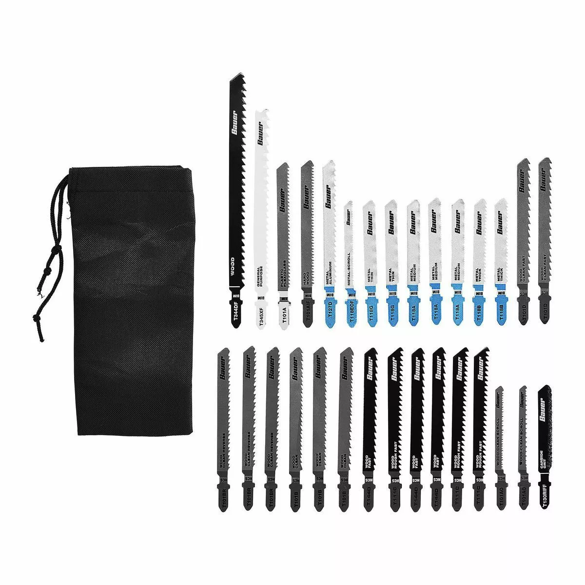 BAUER T-shank General Purpose Jigsaw Blade Set, 30 Pc. 2 BAUER T-shank General Purpose Jigsaw Blade Set, 30 Pc. - Image 2