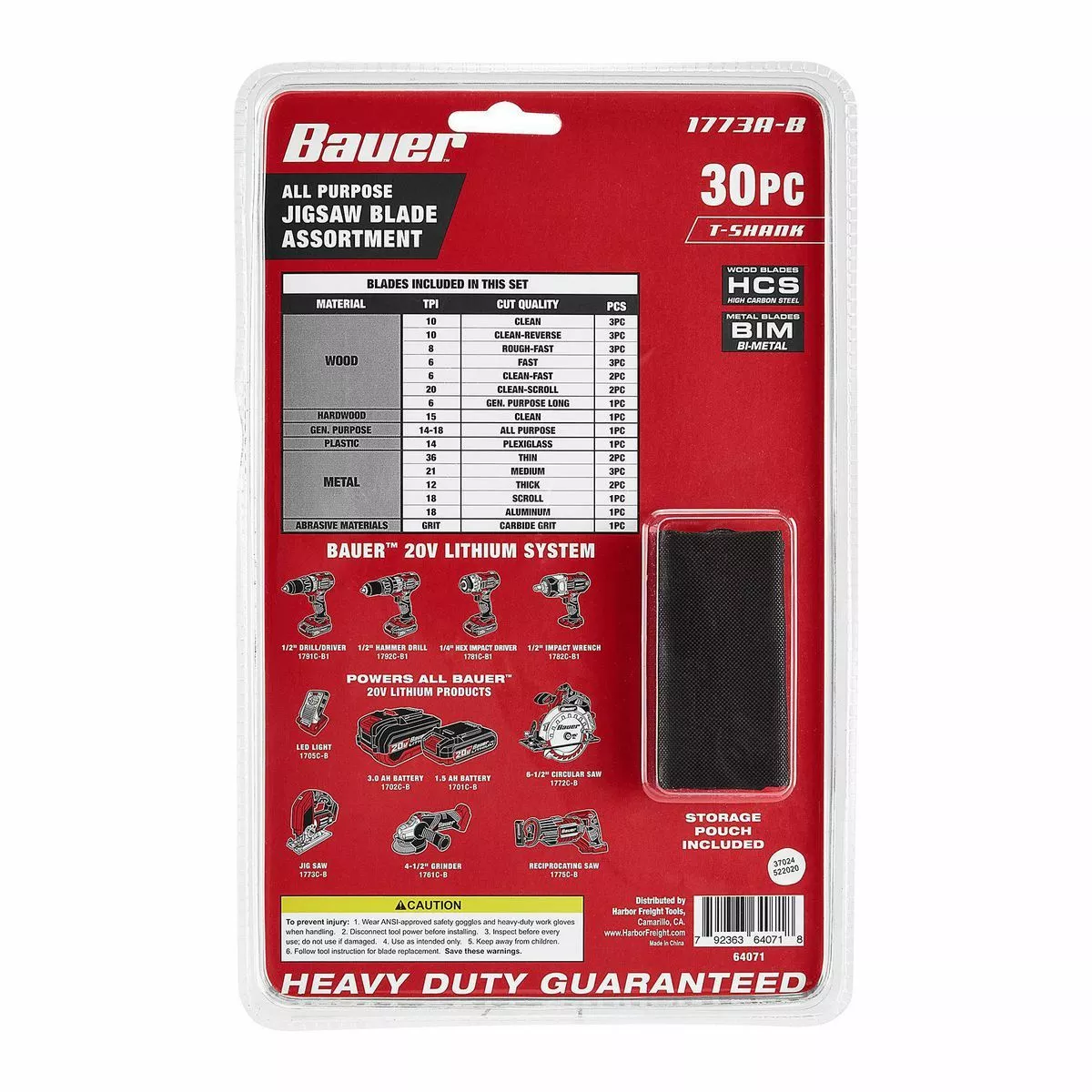 BAUER T-shank General Purpose Jigsaw Blade Set, 30 Pc. 4 BAUER T-shank General Purpose Jigsaw Blade Set, 30 Pc. - Image 4