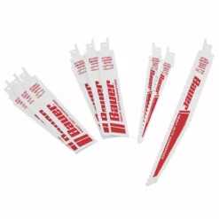 BAUER Bi-Metal Reciprocating Saw Blade Set, 9 Pc.