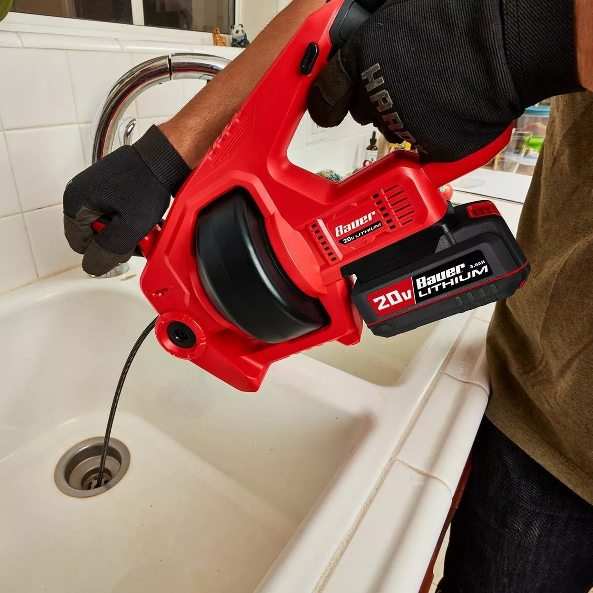 BAUER 20V Cordless Auto-Feed Drain Cleaner - Tool Only 9 BAUER 20V Cordless Auto-Feed Drain Cleaner - Tool Only - Image 9