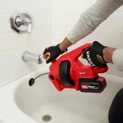 BAUER 20V Cordless Auto-Feed Drain Cleaner - Tool Only 20 BAUER 20V Cordless Auto-Feed Drain Cleaner - Tool Only -Bauer Popular Store 64483 W7