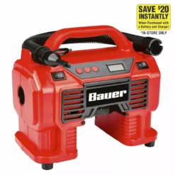 BAUER 20V Cordless Dual Power 0-160 PSI Inflator/Deflator - Tool Only 18 BAUER 20V Cordless Dual Power 0-160 PSI Inflator/Deflator - Tool Only -Bauer Popular Store 64533 W21