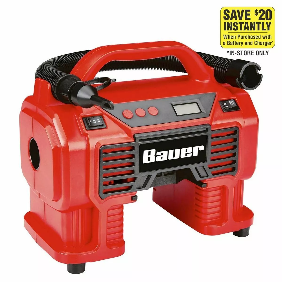 BAUER 20V Cordless Dual Power 0-160 PSI Inflator/Deflator - Tool Only 3 BAUER 20V Cordless Dual Power 0-160 PSI Inflator/Deflator - Tool Only - Image 3